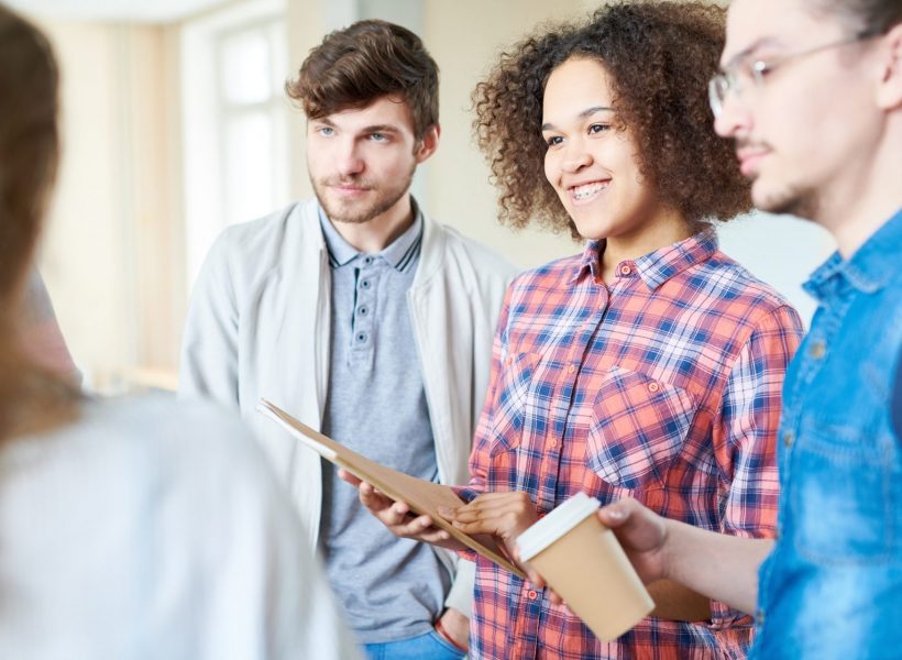 Students at university